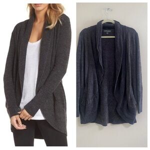 Barefoot Dreams CozyChic Lite Circle Cardi Grey Cardigan Size Small